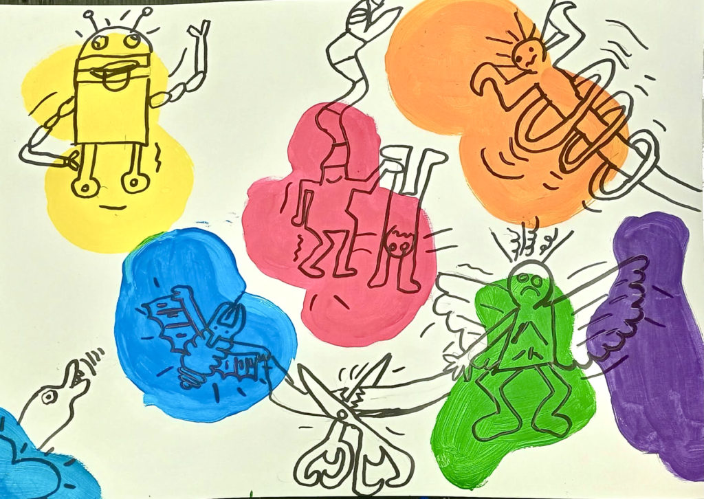 Les artistes s’amusent